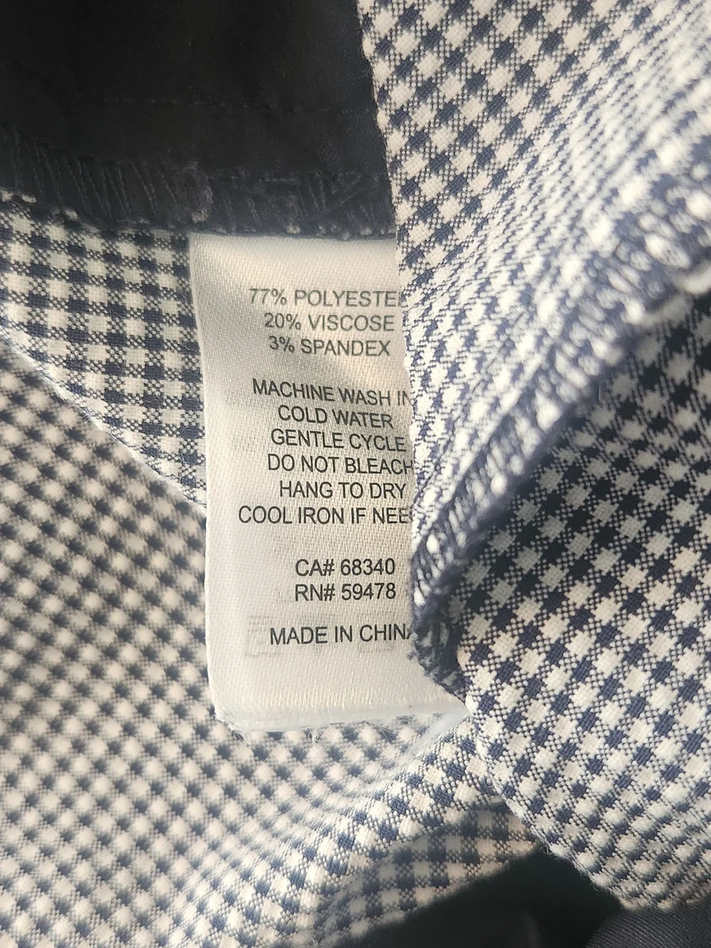 Nicole Miller Navy and White Gingham Tie Waist Shorts Size XL